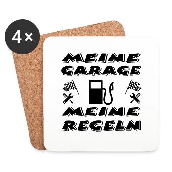 Garage - Untersetzer (4er-Set) - Weiß - Vorne