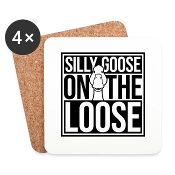 goose on the loose - Untersetzer (4er-Set) - Weiß - Vorne