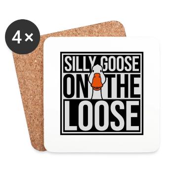 goose on the loose - Untersetzer (4er-Set) - Weiß - Vorne