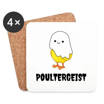 poultergeist - Dessous de verre (lot de 4) - blanc - Devant
