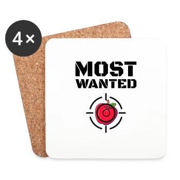 Most Wanted Apfelmost Apfelmoscht Moscht - Coasters (set of 4) - white - Front