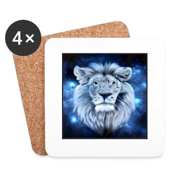 SURREAL LION 2 - Coasters (set of 4) - white - Front