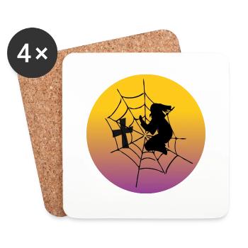 Witches' Hour - Halloween - Coasters (set of 4) - white - Front