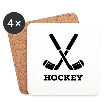 Hockey - Dessous de verre (lot de 4) - blanc - Devant