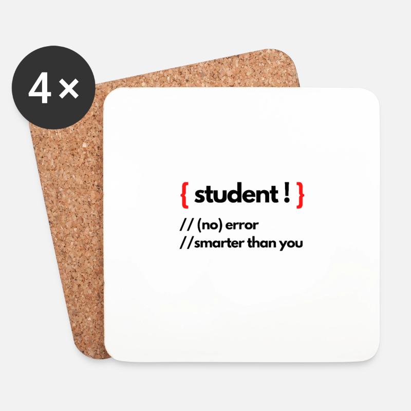 STUDENT - Untersetzer (4er-Set) - Weiß