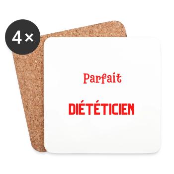 I'm not perfect but I'm a dietician - Coasters (set of 4) - white - Front