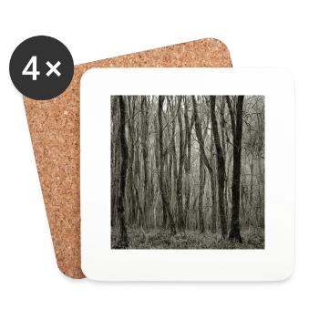 Trauriger Wald - Untersetzer (4er-Set) - Weiß - Vorne