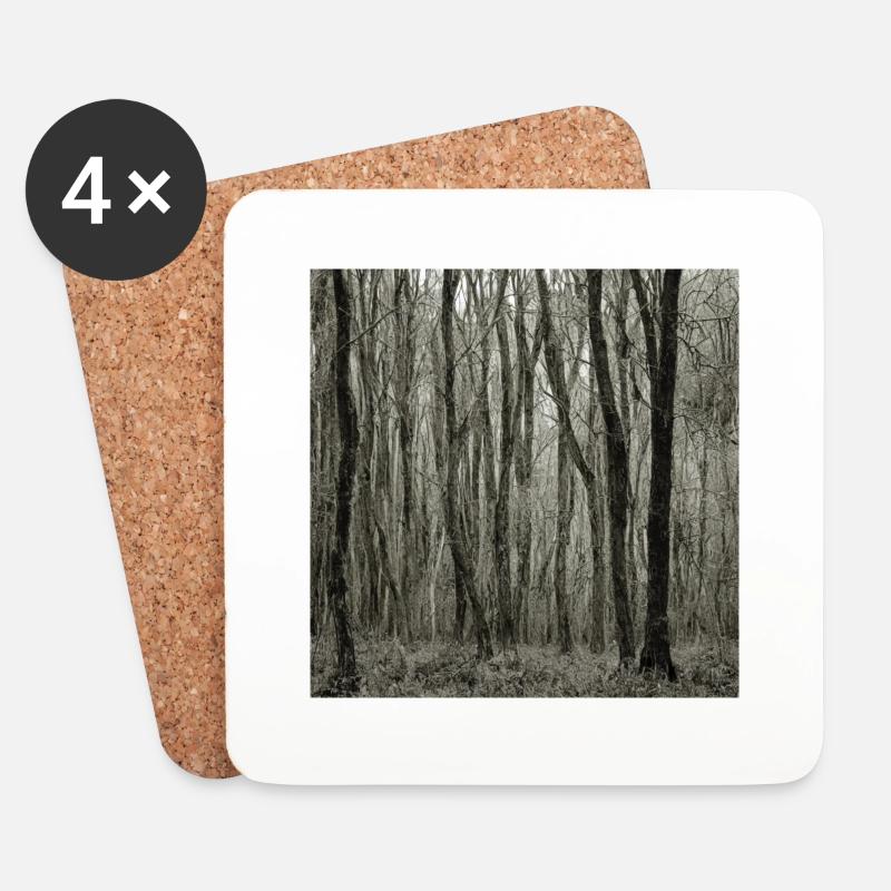 Trauriger Wald - Untersetzer (4er-Set) - Weiß