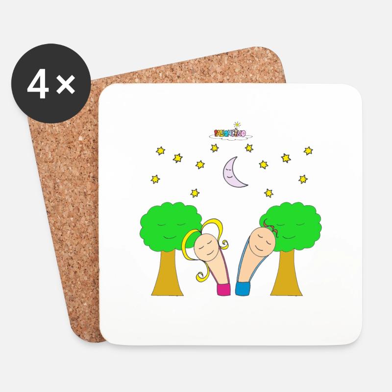 Sleeping Pallaparents - Coasters (set of 4) - white