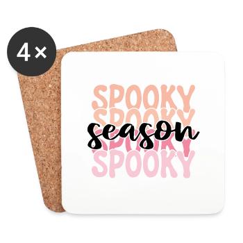 Halloween PNG PINK SPOOKY SEASONn - Coasters (set of 4) - white - Front