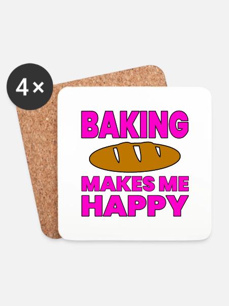 Backen - Untersetzer (4er-Set) - Weiß