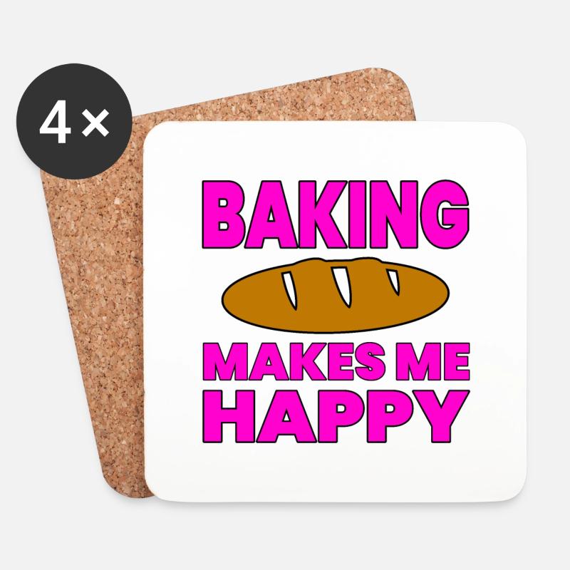 Backen - Untersetzer (4er-Set) - Weiß