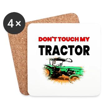 Tractor - Coasters (set of 4) - white - Front