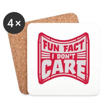 I dont care fact - Untersetzer (4er-Set) - Weiß - Vorne