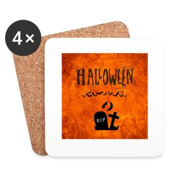 Halloween schaurig schön - Untersetzer (4er-Set) - Weiß - Vorne