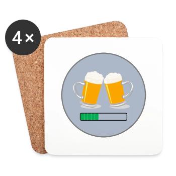 Refueling: My charging status - Coasters (set of 4) - white - Front