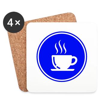 Coffee cup - Coasters (set of 4) - white - Front