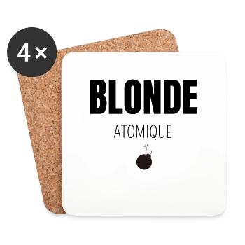 Blonde atomique - Dessous de verre (lot de 4) - blanc - Devant