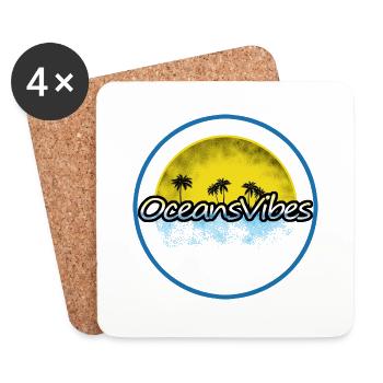 Oceans VibesBeach - Coasters (set of 4) - white - Front