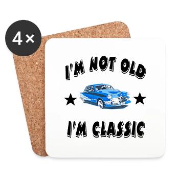 Voiture - Dessous de verre (lot de 4) - blanc - Devant
