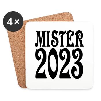 Mister 2023 - Untersetzer (4er-Set) - Weiß - Vorne