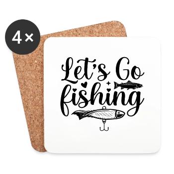 Let´s go Fishing - Untersetzer (4er-Set) - Weiß - Vorne