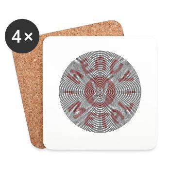 Heavy Metal - Untersetzer (4er-Set) - Weiß - Vorne
