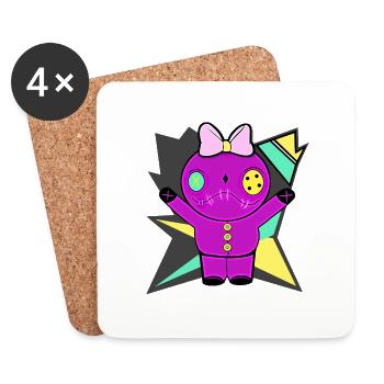 Lexa - Dessous de verre (lot de 4) - blanc - Devant