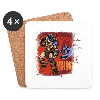 Suède Suède Scandinavie nordique Viking - Dessous de verre (lot de 4) - blanc - Devant