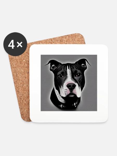 Dog best friend - Coasters (set of 4) - white