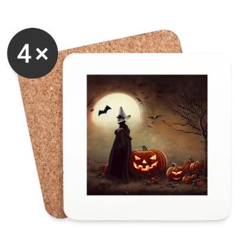 Halloween - Untersetzer (4er-Set) - Weiß - Vorne