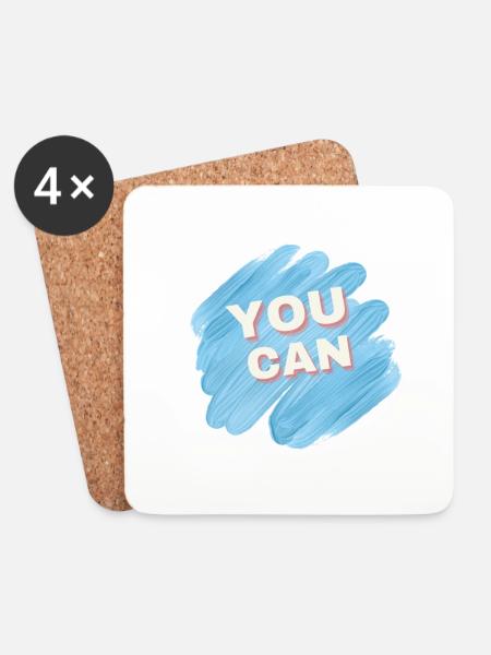 You can - Untersetzer (4er-Set) - Weiß