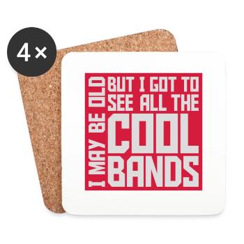 I may be old - Coasters (set of 4) - white - Front