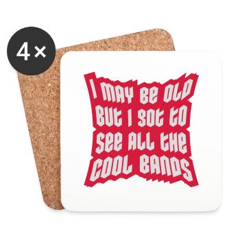 I may be old - Coasters (set of 4) - white - Front