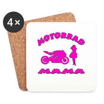 Motorrad - Untersetzer (4er-Set) - Weiß - Vorne