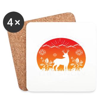 Dashing through the Snow - Coasters (set of 4) - white - Front