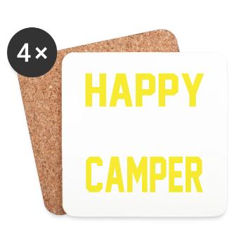 Happy Camper - Coasters (set of 4) - white - Front