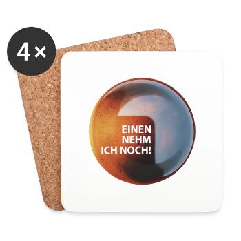 Kaffee "Einen nehm ich noch" - Untersetzer (4er-Set) - Weiß - Vorne
