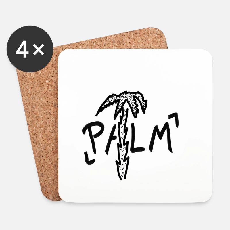 PALM - Untersetzer (4er-Set) - Weiß