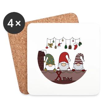 Noël - Dessous de verre (lot de 4) - blanc - Devant
