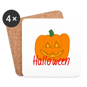Halloween Pumpkin - Untersetzer (4er-Set) - Weiß - Vorne