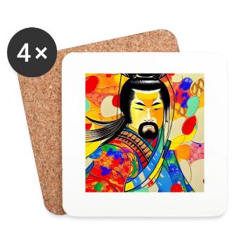 Samurai - Coasters (set of 4) - white - Front