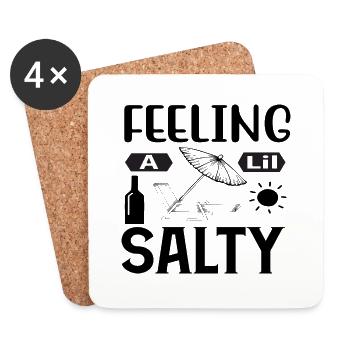 Feeling a lil Salty - Coasters (set of 4) - white - Front