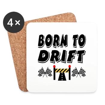 Car - Coasters (set of 4) - white - Front