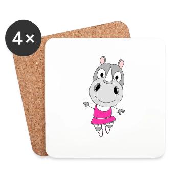 NASHORN - TANZEN - BALLETT - BALLERINA - Untersetzer (4er-Set) - Weiß - Vorne
