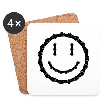 Would have had bicycle chain 21 - Coasters (set of 4) - white - Front