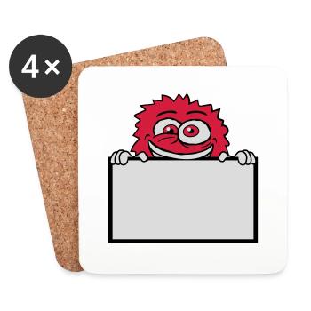 Sign show insane monster - Coasters (set of 4) - white - Front