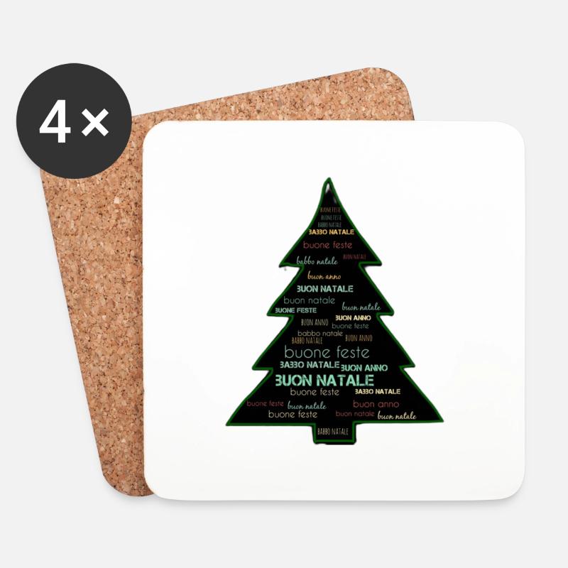 Weihnachten - Untersetzer (4er-Set) - Weiß