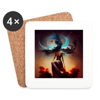 ARTWORK SPIRITUAL _04 - Untersetzer (4er-Set) - Weiß - Vorne