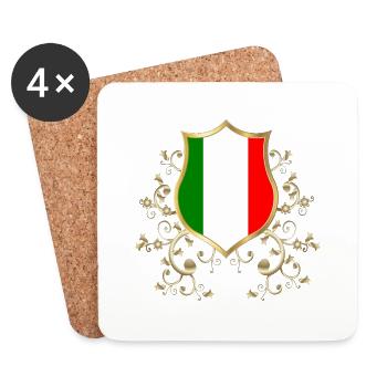 Italie Italie Italie Rome Europe Italie Italie Milan - Dessous de verre (lot de 4) - blanc - Devant
